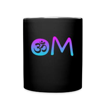 Om - Tasse einfarbig - Schwarz - Vorne