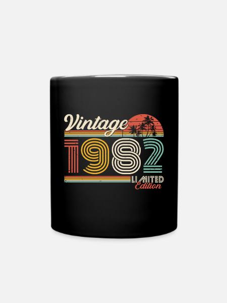 Vintage 1982 Vintage Cadeau d’Anniversaire Rétro - Mug uni - noir