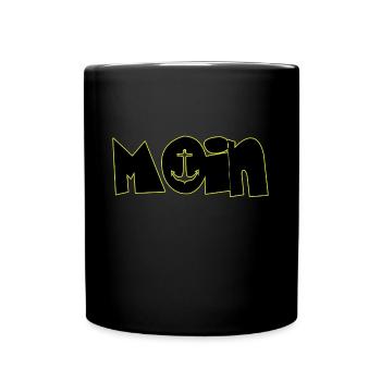 Moin - Tasse einfarbig - Schwarz - Vorne
