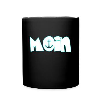 Moin - Tasse einfarbig - Schwarz - Vorne
