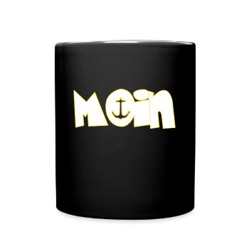 Moin - Tasse einfarbig - Schwarz - Vorne
