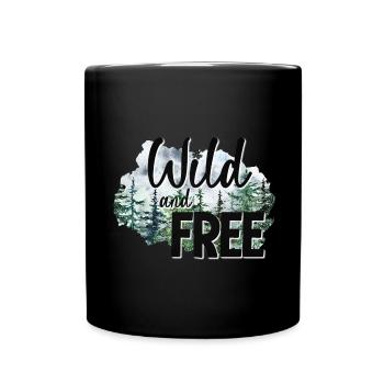 Wild and Free - Full Colour Mug - black - Front