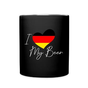 I LOVE My Beer Deutschland Ver. - Tasse einfarbig - Schwarz - Vorne