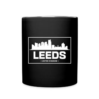 Leeds Skyline - Full Colour Mug - black - Front