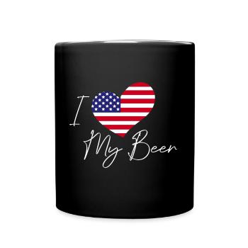 I Love My Beer USA Ver. - Full Colour Mug - black - Front