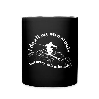 I do all my own stunts - Tasse einfarbig - Schwarz - Vorne