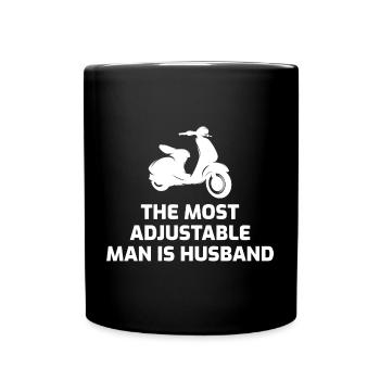 Roller Fahrer Roller Motorrad Ehemann Ehefrau - Tasse einfarbig - Schwarz - Vorne