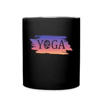 Yoga - Tasse einfarbig - Schwarz - Vorne