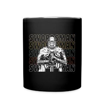 Schwert Geek Fechten - Tasse einfarbig - Schwarz - Vorne