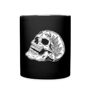 Skull Skull Horror Skeleton Halloween Metal - Full Colour Mug - black - Front