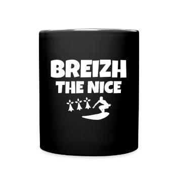 Bretagne, celte, Breizh, surf, fan de surf - Mug uni - noir - Devant