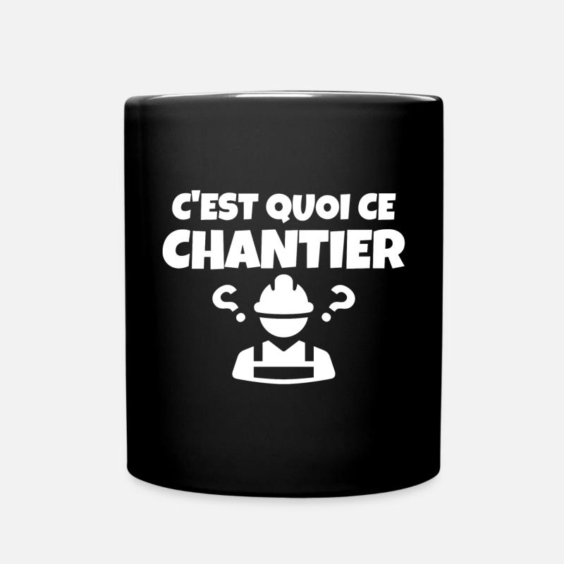 chantier, chef de chantier, construction - Mug uni - noir