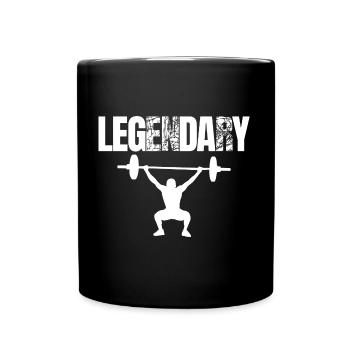 Bodybuilder Leg Day Langhantel Krafttraining - Tasse einfarbig - Schwarz - Vorne