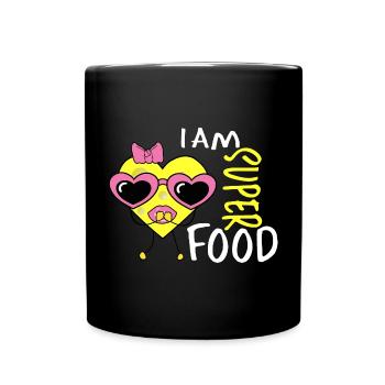 Cœur de fromage - Mug uni - noir - Devant