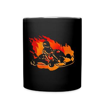Go Kart Go-Kart Kart Driver Kids Go-Kart - Full Colour Mug - black - Front