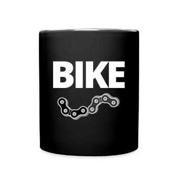 Fahrrad, Radfahrer, Radsportfan - Tasse einfarbig - Schwarz - Vorne