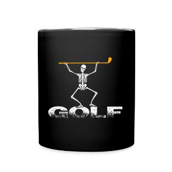 Golf Halloween-Golf-Party Golfer mit Golfschläger - Tasse einfarbig - Schwarz - Vorne