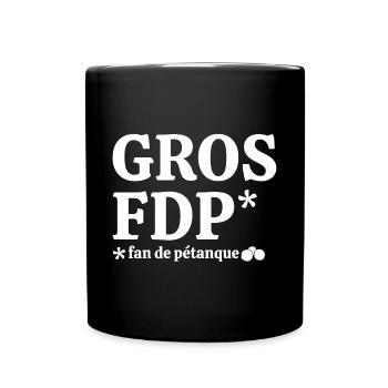 pétanque, fan de pétanque, bouliste, pétanqueur - Mug uni - noir - Devant
