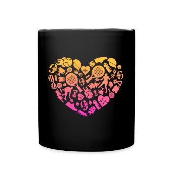 Padel Tennis Padel Girls Women Padel - Full Colour Mug - black - Front