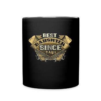 Daughter Parents Sweet Gift Idea - Full Colour Mug - black - Front