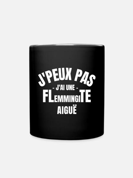 flemme, je suis fatigué, pas du matin - Mug uni - noir