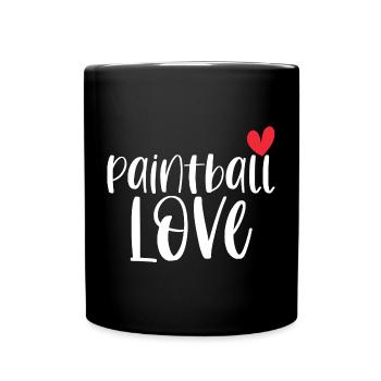 Paintball Love Paintballer Gotcha Geschenk - Tasse einfarbig - Schwarz - Vorne