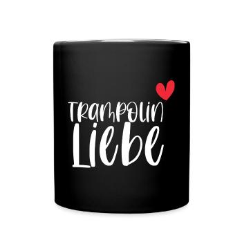 Trampolin Liebe Springen Hobby Geschenk - Tasse einfarbig - Schwarz - Vorne