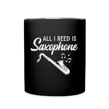 Saxophone Musicien Jazz Saxophoniste Orchestra - Mug uni - noir - Devant