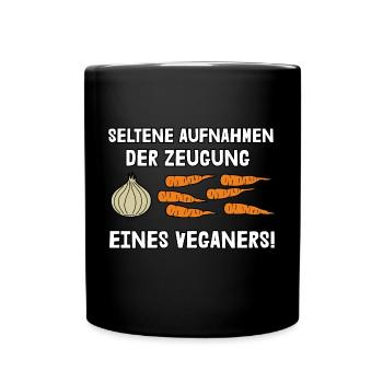 Zeugung eines Veganers - Tasse einfarbig - Schwarz - Vorne
