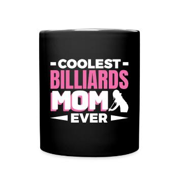 The coolest billiard mom ever - Full Colour Mug - black - Front