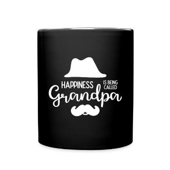 Happines is Being Called Grandpa - Full Colour Mug - black - Front