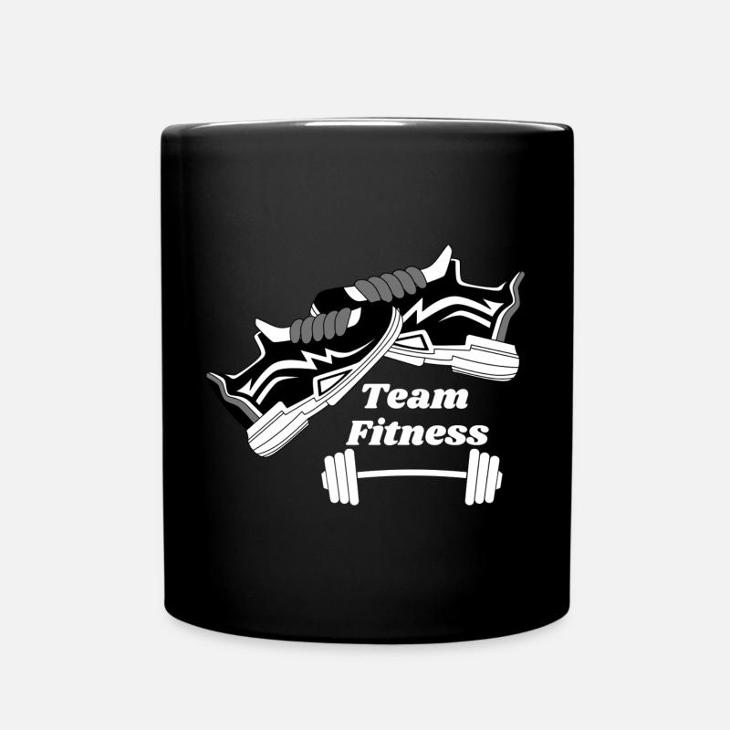 Baskets et haltères Team Fitness - Mug uni - noir