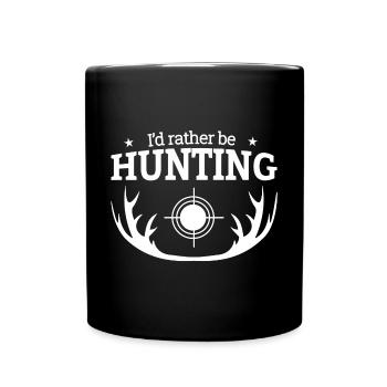Jagd, Jäger, Jagdfan - Tasse einfarbig - Schwarz - Vorne