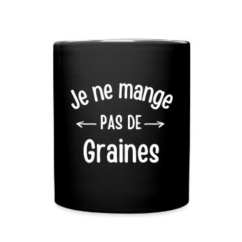 végétarien, végan, végane humour - Mug uni - noir - Devant