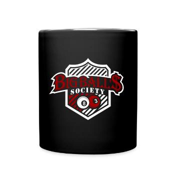 Logo Big Ball'$ Society Accessoires rouges - Mug uni - noir - Devant
