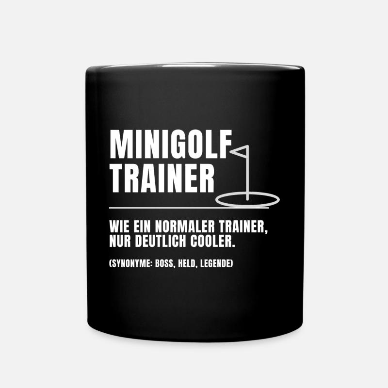 Minigolf Trainer Definition - Tasse einfarbig - Schwarz