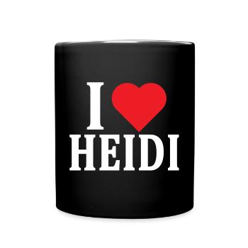 t-shirt J’adore Heidi idée cadeau t-shirt - Mug uni - noir - Devant