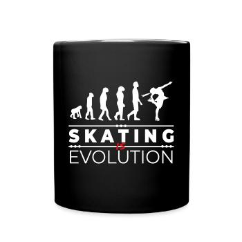Skating is evolution - Message Humor Parodie - Tasse einfarbig - Schwarz - Vorne