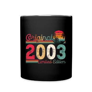 Né 2003 20e anniversaire cadeau homme / femme - Mug uni - noir - Devant