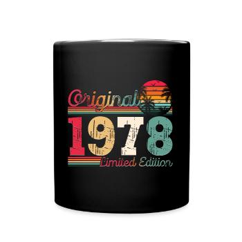 Born 1978 45th birthday Gift man/ woman - Full Colour Mug - black - Front