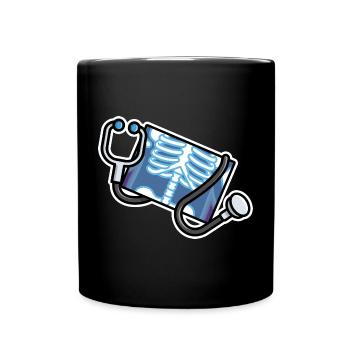 Logo Radiology Manip Radio Radiologist Radiology - Full Colour Mug - black - Front