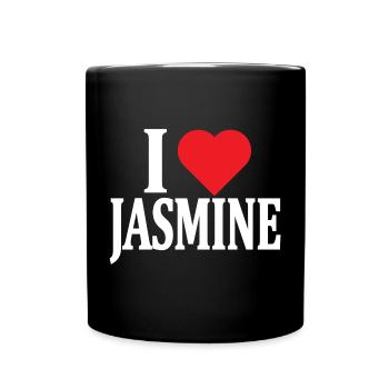 t-shirt J’aime Jasmine idée cadeau t-shirt - Mug uni - noir - Devant