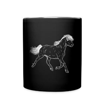Poulain de cheval - Mug uni - noir - Devant