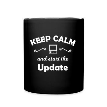 Computer update - Full Colour Mug - black - Front