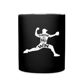 Baseball Spruch - Tasse einfarbig - Schwarz - Vorne