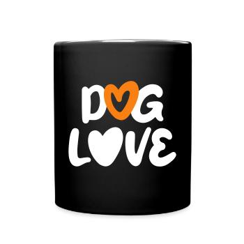 Dog Love Dogs Heart Love Pets Owner Fan - Full Colour Mug - black - Front