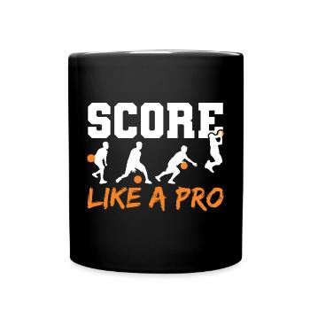 Basketball score like a pro - Full Colour Mug - black - Front