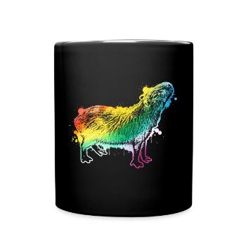 Capybara - Tasse einfarbig - Schwarz - Vorne