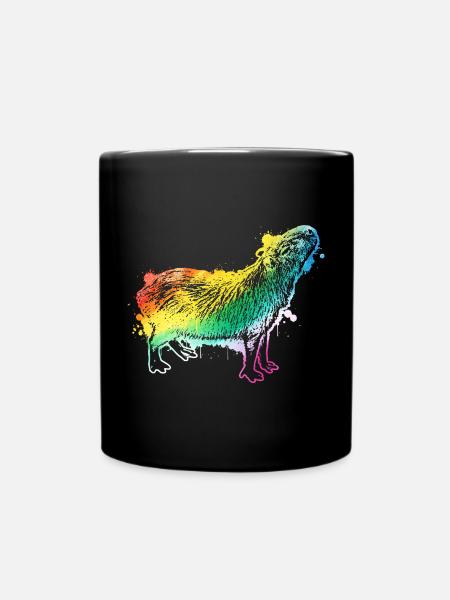 Capybara - Tasse einfarbig - Schwarz