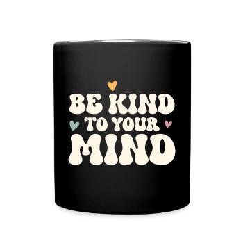 Psychische Gesundheit Mental Health - Full Colour Mug - black - Front